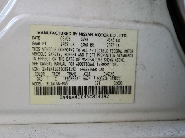 Photo 11 VIN: 1N4BA41E35C854192 - NISSAN MAXIMA SE 