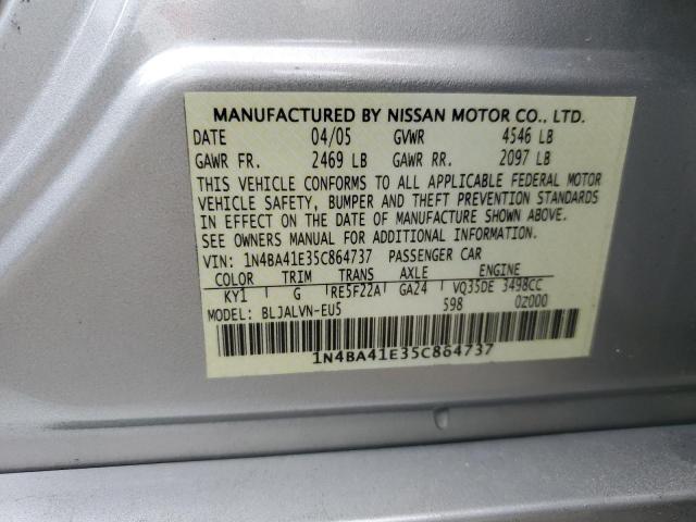 Photo 11 VIN: 1N4BA41E35C864737 - NISSAN MAXIMA 