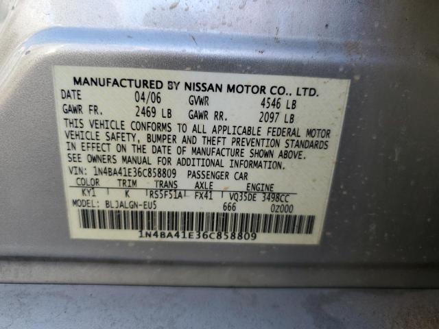 Photo 11 VIN: 1N4BA41E36C858809 - NISSAN MAXIMA 