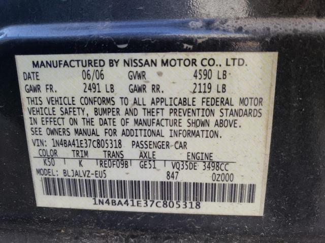 Photo 12 VIN: 1N4BA41E37C805318 - NISSAN MAXIMA 