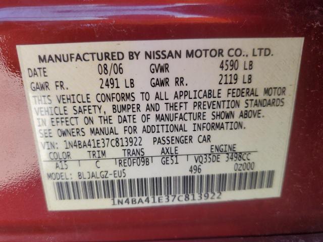 Photo 11 VIN: 1N4BA41E37C813922 - NISSAN MAXIMA 