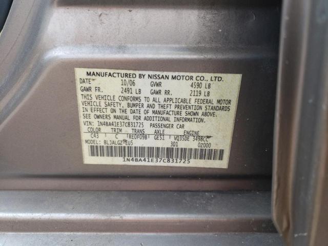 Photo 12 VIN: 1N4BA41E37C831725 - NISSAN MAXIMA 