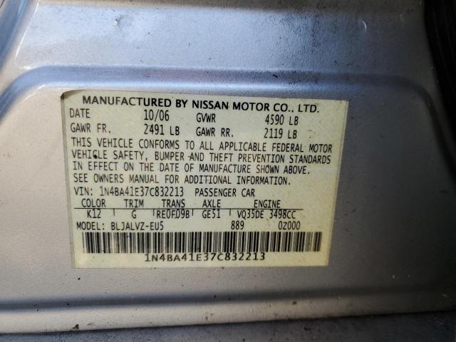 Photo 12 VIN: 1N4BA41E37C832213 - NISSAN MAXIMA SE 