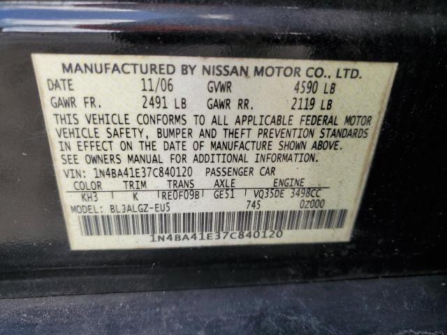 Photo 12 VIN: 1N4BA41E37C840120 - NISSAN MAXIMA SE 