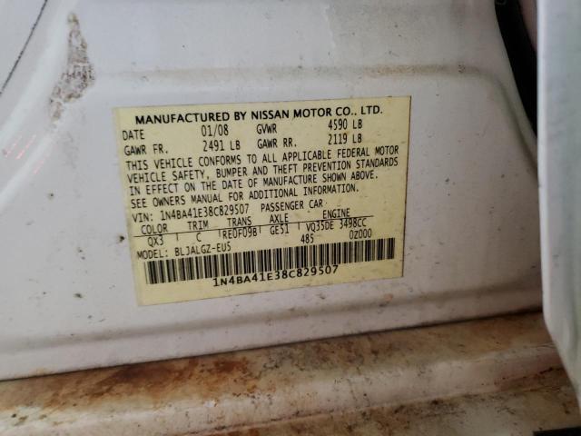 Photo 11 VIN: 1N4BA41E38C829507 - NISSAN MAXIMA 