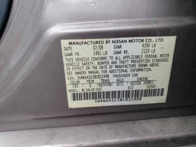 Photo 11 VIN: 1N4BA41E38C831998 - NISSAN MAXIMA 