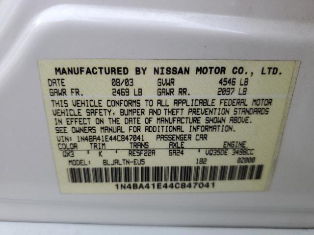 Photo 11 VIN: 1N4BA41E44C847041 - NISSAN MAXIMA 