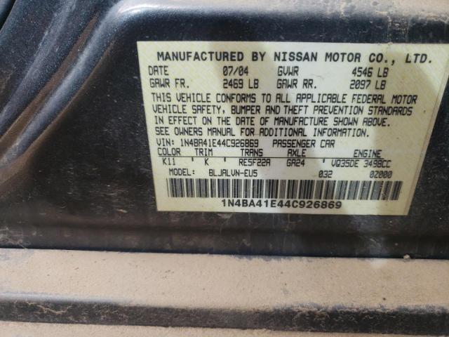 Photo 11 VIN: 1N4BA41E44C926869 - NISSAN MAXIMA 