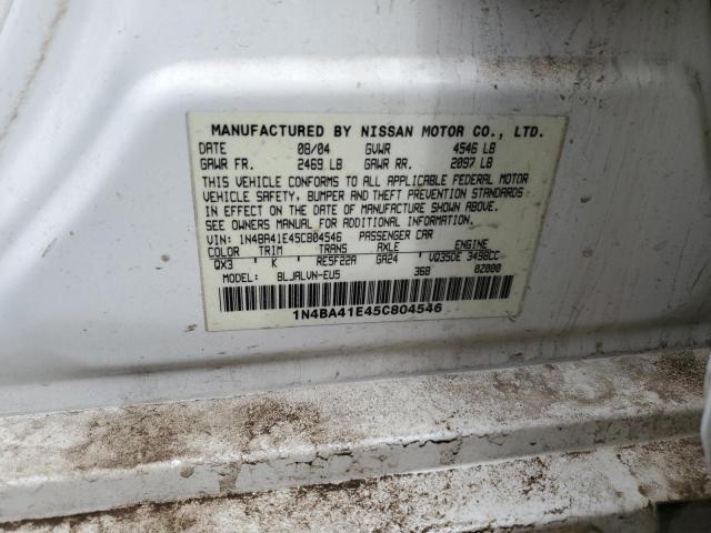 Photo 11 VIN: 1N4BA41E45C804546 - NISSAN MAXIMA 