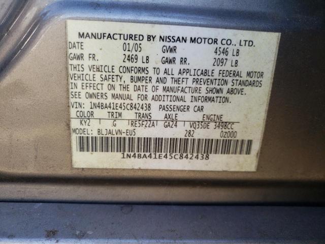 Photo 12 VIN: 1N4BA41E45C842438 - NISSAN MAXIMA SE 