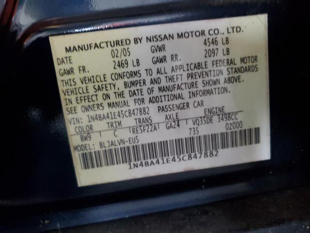 Photo 11 VIN: 1N4BA41E45C847882 - NISSAN MAXIMA SE 