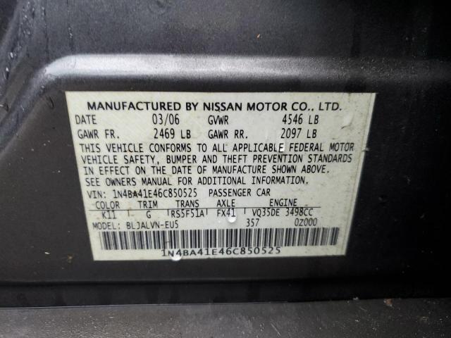 Photo 12 VIN: 1N4BA41E46C850525 - NISSAN MAXIMA 