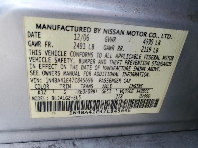 Photo 11 VIN: 1N4BA41E47C845696 - NISSAN MAXIMA 