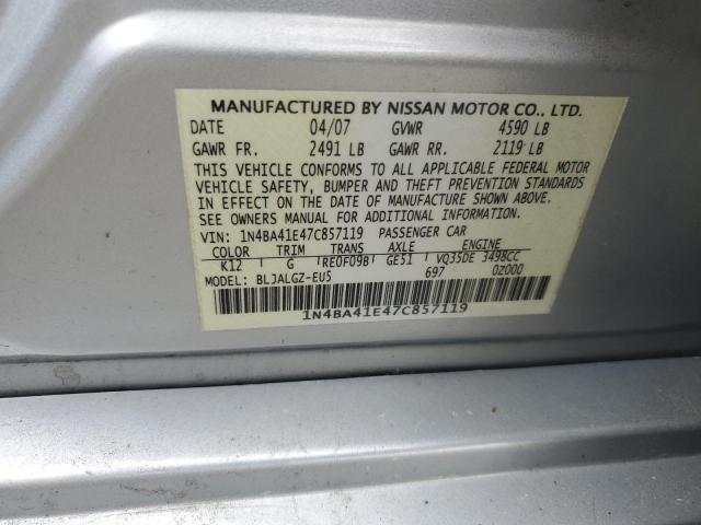 Photo 11 VIN: 1N4BA41E47C857119 - NISSAN MAXIMA 