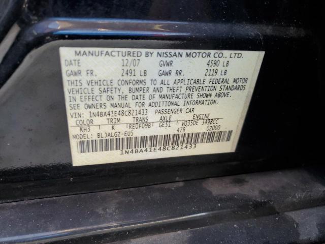 Photo 11 VIN: 1N4BA41E48C821433 - NISSAN MAXIMA SE 