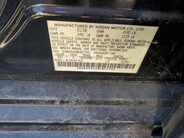 Photo 11 VIN: 1N4BA41E48C827541 - NISSAN MAXIMA SE 