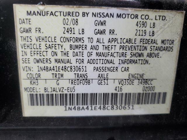 Photo 11 VIN: 1N4BA41E48C830651 - NISSAN MAXIMA SE 