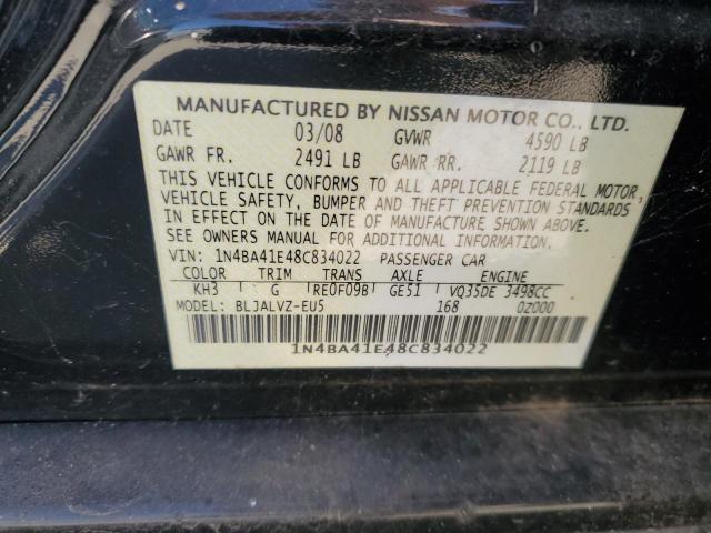 Photo 11 VIN: 1N4BA41E48C834022 - NISSAN MAXIMA 