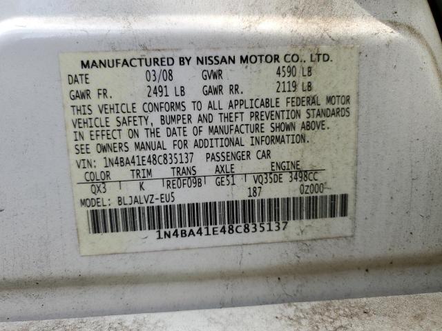 Photo 11 VIN: 1N4BA41E48C835137 - NISSAN MAXIMA 