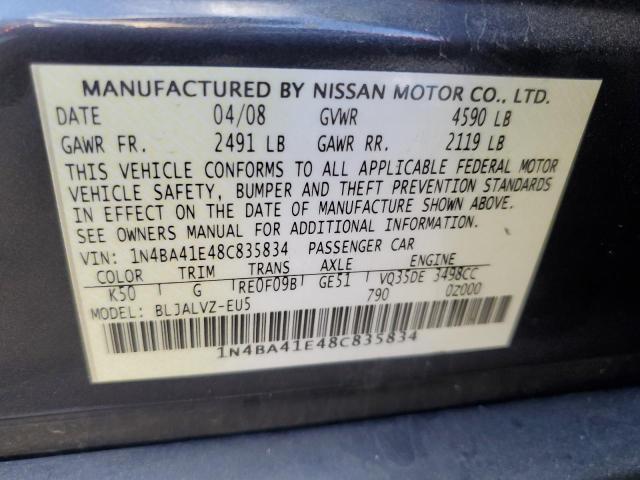 Photo 11 VIN: 1N4BA41E48C835834 - NISSAN MAXIMA 