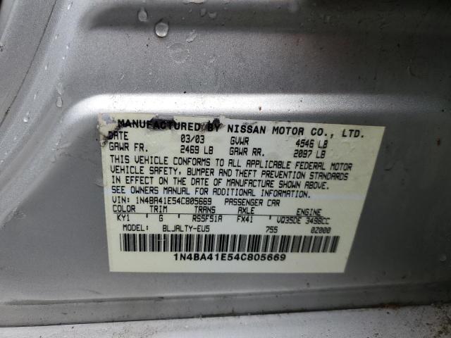 Photo 11 VIN: 1N4BA41E54C805669 - NISSAN MAXIMA 