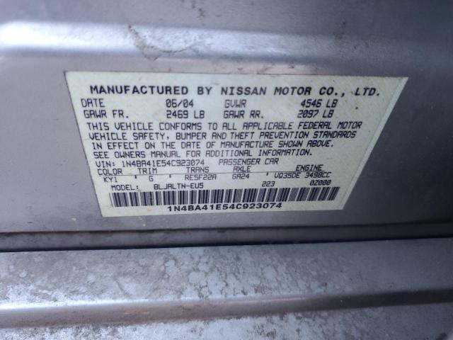 Photo 11 VIN: 1N4BA41E54C923074 - NISSAN MAXIMA 