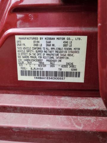 Photo 11 VIN: 1N4BA41E54C930557 - NISSAN MAXIMA 