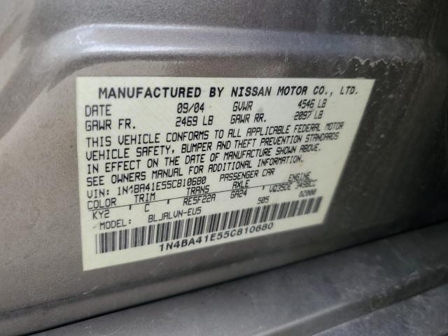 Photo 11 VIN: 1N4BA41E55C810680 - NISSAN MAXIMA 