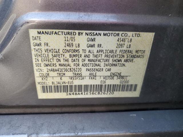 Photo 11 VIN: 1N4BA41E56C826220 - NISSAN MAXIMA 