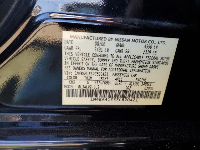 Photo 11 VIN: 1N4BA41E57C820421 - NISSAN MAXIMA SE 