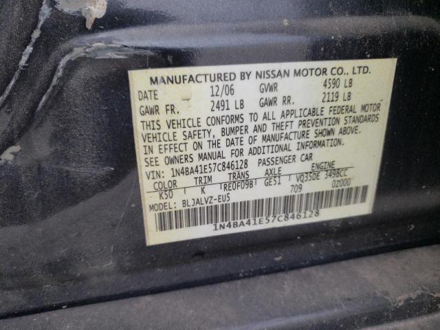 Photo 9 VIN: 1N4BA41E57C846128 - NISSAN MAXIMA SE 