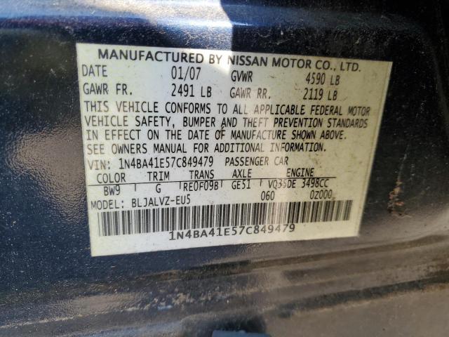 Photo 12 VIN: 1N4BA41E57C849479 - NISSAN MAXIMA SE 