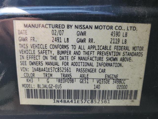 Photo 11 VIN: 1N4BA41E57C852561 - NISSAN MAXIMA 