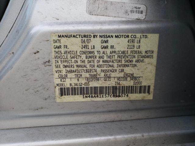 Photo 11 VIN: 1N4BA41E57C859574 - NISSAN MAXIMA 