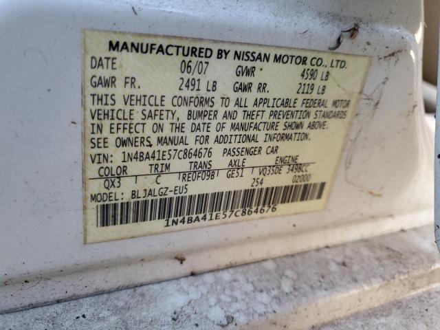 Photo 12 VIN: 1N4BA41E57C864676 - NISSAN MAXIMA 