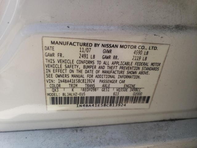 Photo 12 VIN: 1N4BA41E58C813924 - NISSAN MAXIMA 