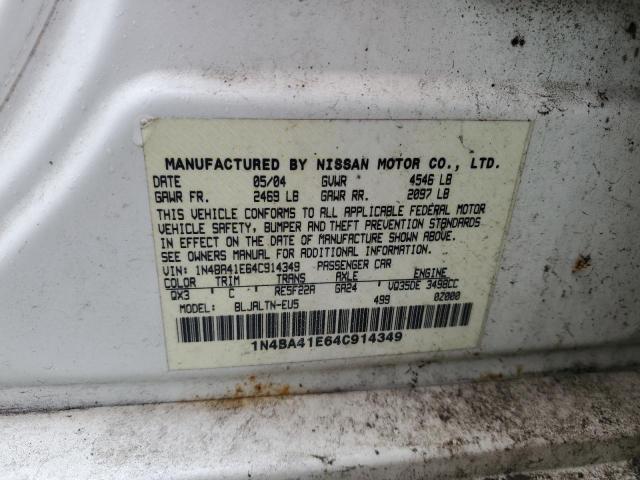 Photo 11 VIN: 1N4BA41E64C914349 - NISSAN MAXIMA 