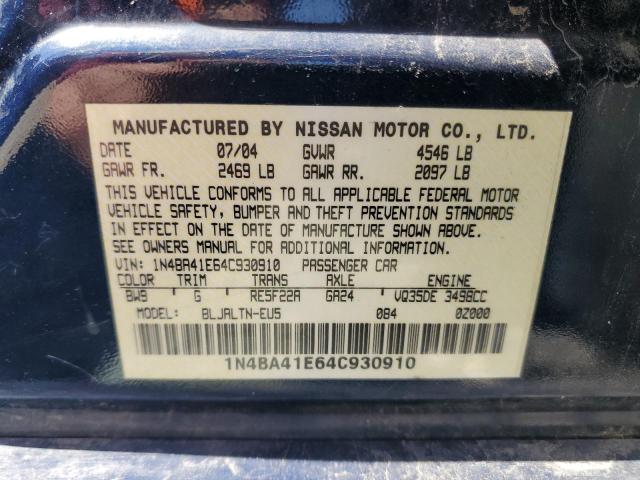 Photo 11 VIN: 1N4BA41E64C930910 - NISSAN MAXIMA 