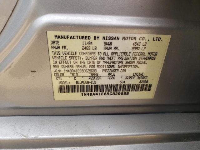 Photo 11 VIN: 1N4BA41E65C829688 - NISSAN MAXIMA 