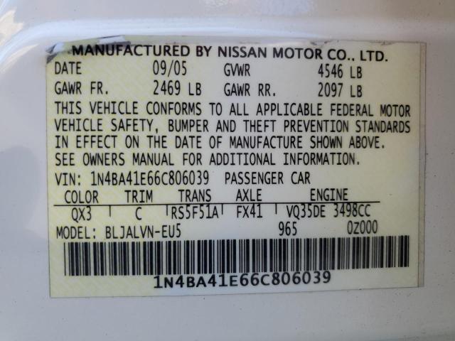 Photo 11 VIN: 1N4BA41E66C806039 - NISSAN MAXIMA 