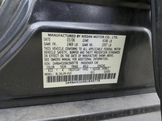 Photo 11 VIN: 1N4BA41E66C849778 - NISSAN MAXIMA SE 