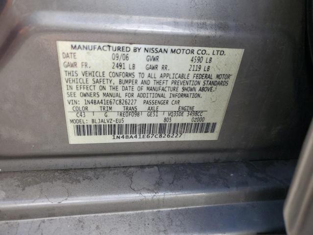 Photo 12 VIN: 1N4BA41E67C826227 - NISSAN MAXIMA 