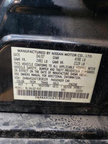 Photo 11 VIN: 1N4BA41E67C858109 - NISSAN MAXIMA SE 