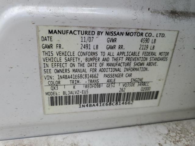 Photo 11 VIN: 1N4BA41E68C814662 - NISSAN MAXIMA 