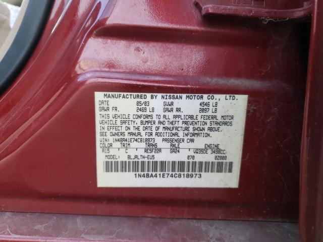 Photo 11 VIN: 1N4BA41E74C818973 - NISSAN MAXIMA 