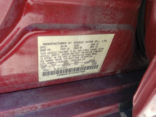 Photo 11 VIN: 1N4BA41E74C907880 - NISSAN MAXIMA SE 