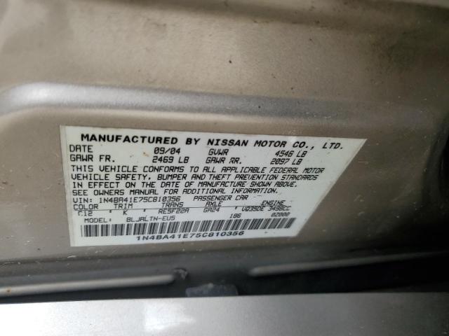 Photo 11 VIN: 1N4BA41E75C810356 - NISSAN MAXIMA 