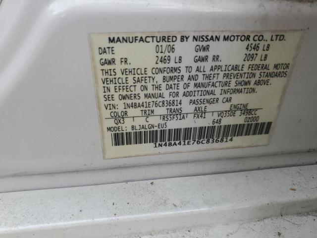 Photo 11 VIN: 1N4BA41E76C836814 - NISSAN MAXIMA SE 