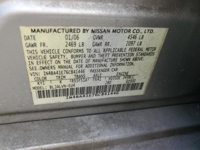 Photo 11 VIN: 1N4BA41E76C841446 - NISSAN MAXIMA SE 