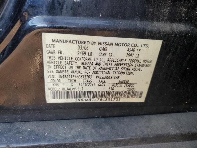 Photo 11 VIN: 1N4BA41E76C851703 - NISSAN MAXIMA 